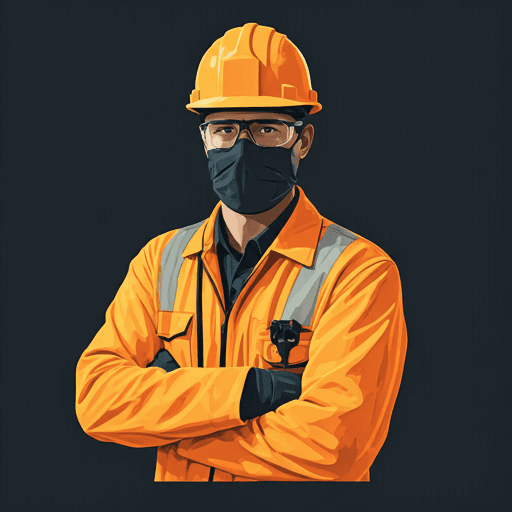Site professional in protective gear